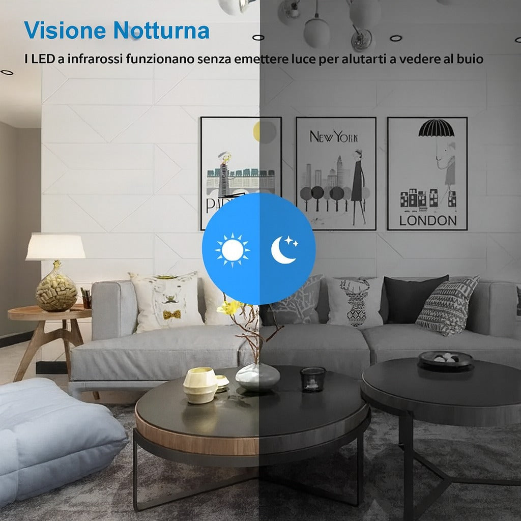 Mini Telecamera HD 1080P Wireless WiFi con Visione Notturna